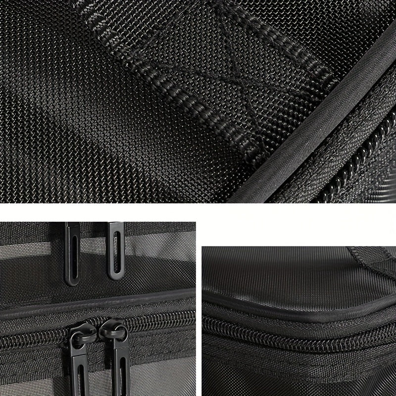 Double Layer Cosmetic Bag Toiletry Bag Travel Mesh Cosmetic Storage Bag