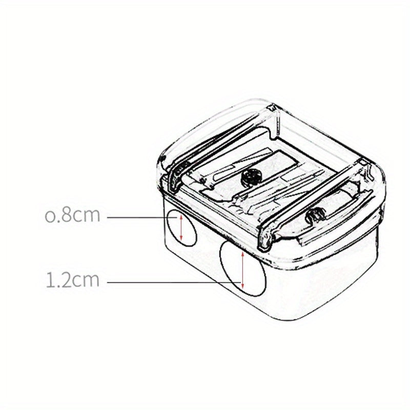 Double Hole Pencil Sharpener For Lipstick, Makeup, Eyebrow Razor, Lip Liner