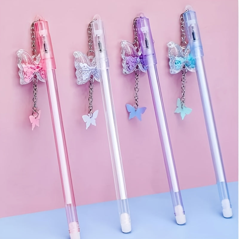 Butterfly Pendant Gel Pens Small Fresh Cute Student Exam Signature Pen Pendant Gel Pen