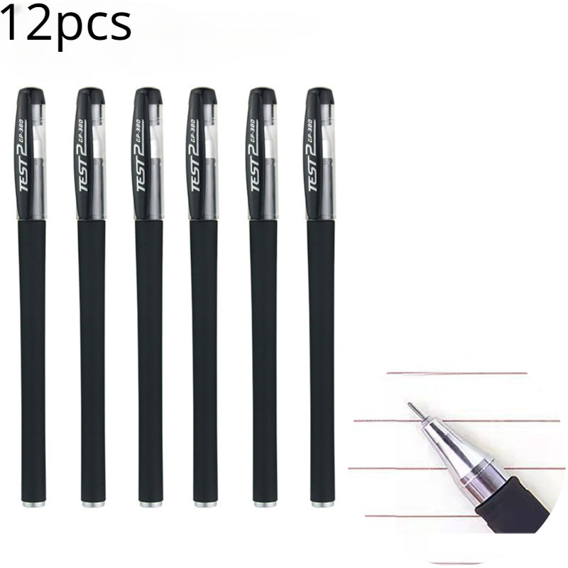 12pcs Gel Pens Set Black Refill Gel Pen Bullet Tip 0.5mm