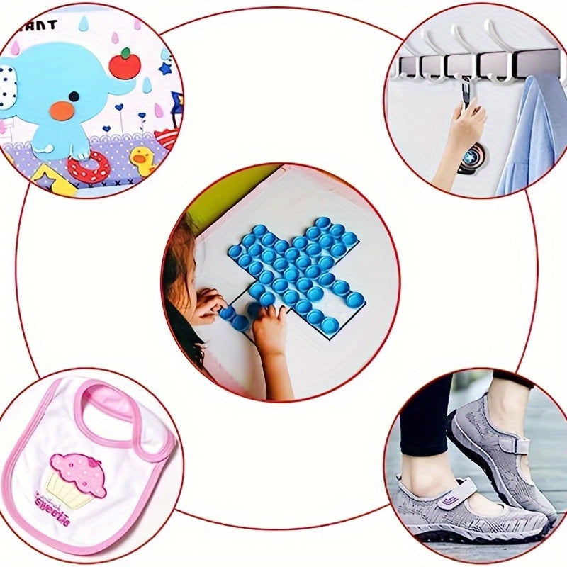 600pcs(300 Pairs) Self Adhesive Hook And Loop Dots 0.39inch/10mm