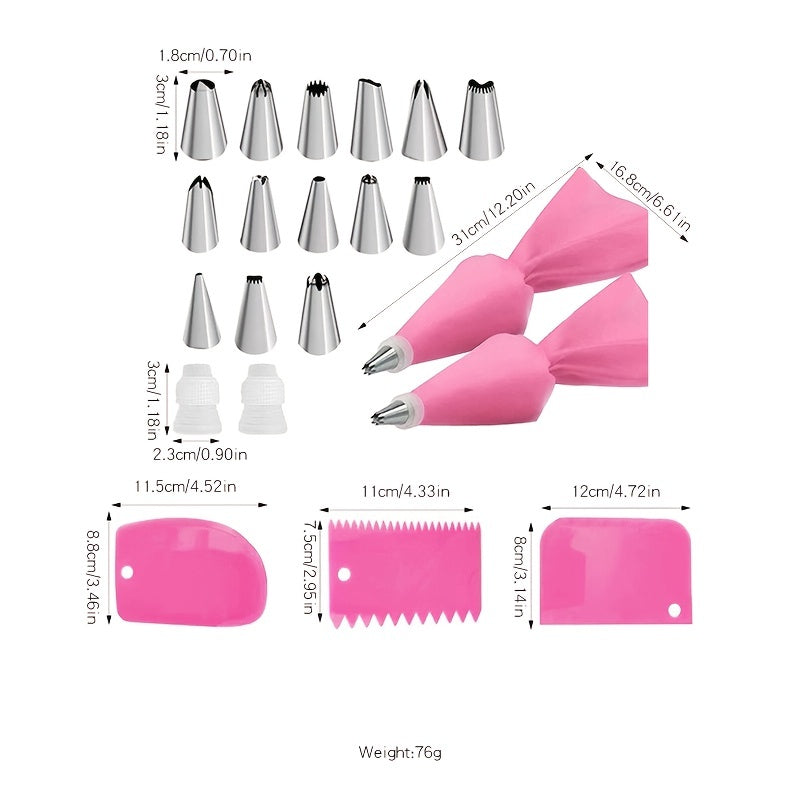 21-Piece Flower Mounting & Baking Set