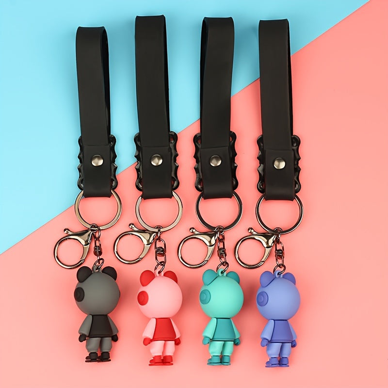 1pc Cartoon Lightning Bear Key Ring, Cute Astronaut Bear Doll Key Ring
