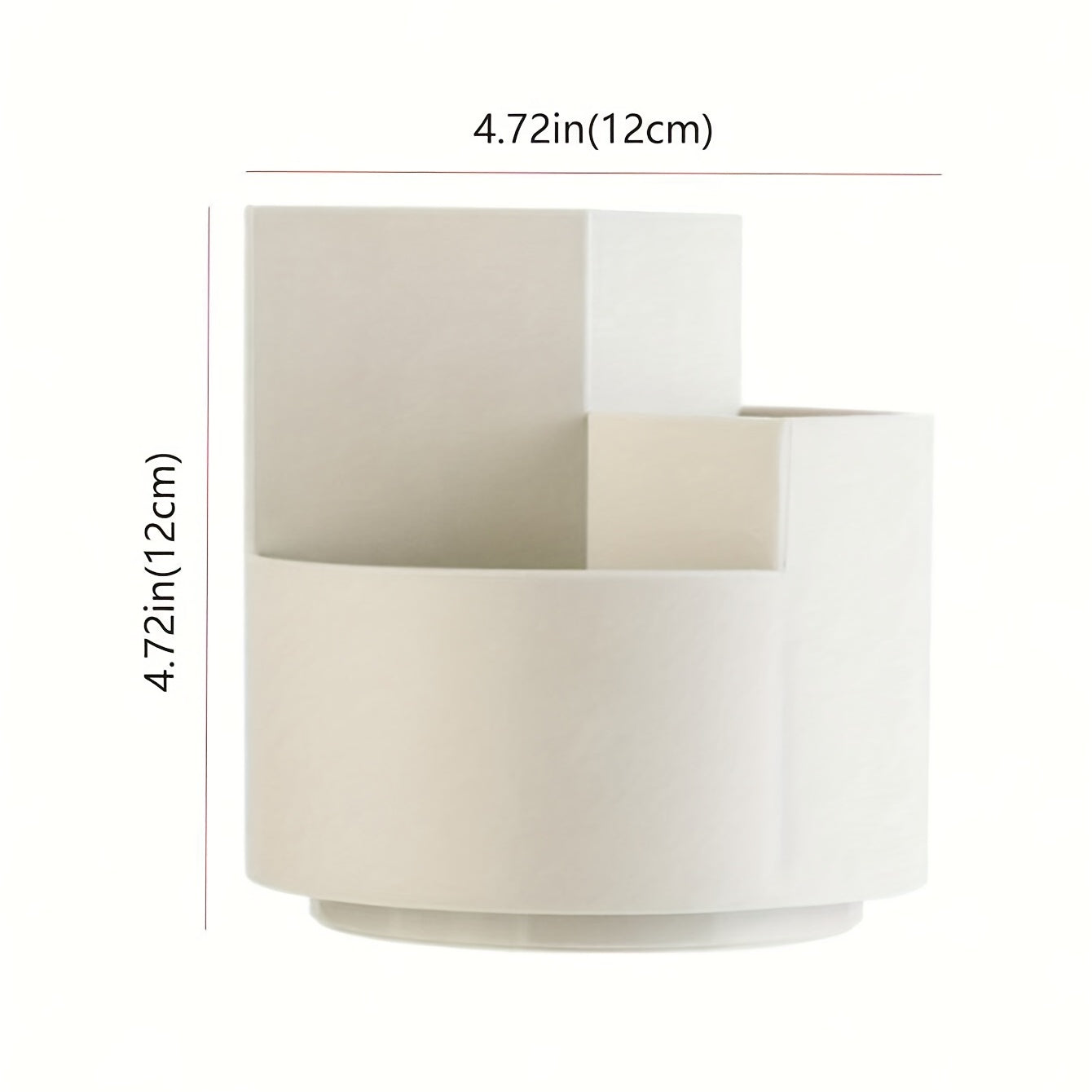 Rotating Makeup Brush Holder 3 Compartments, Cosmetic Supplies Organizer