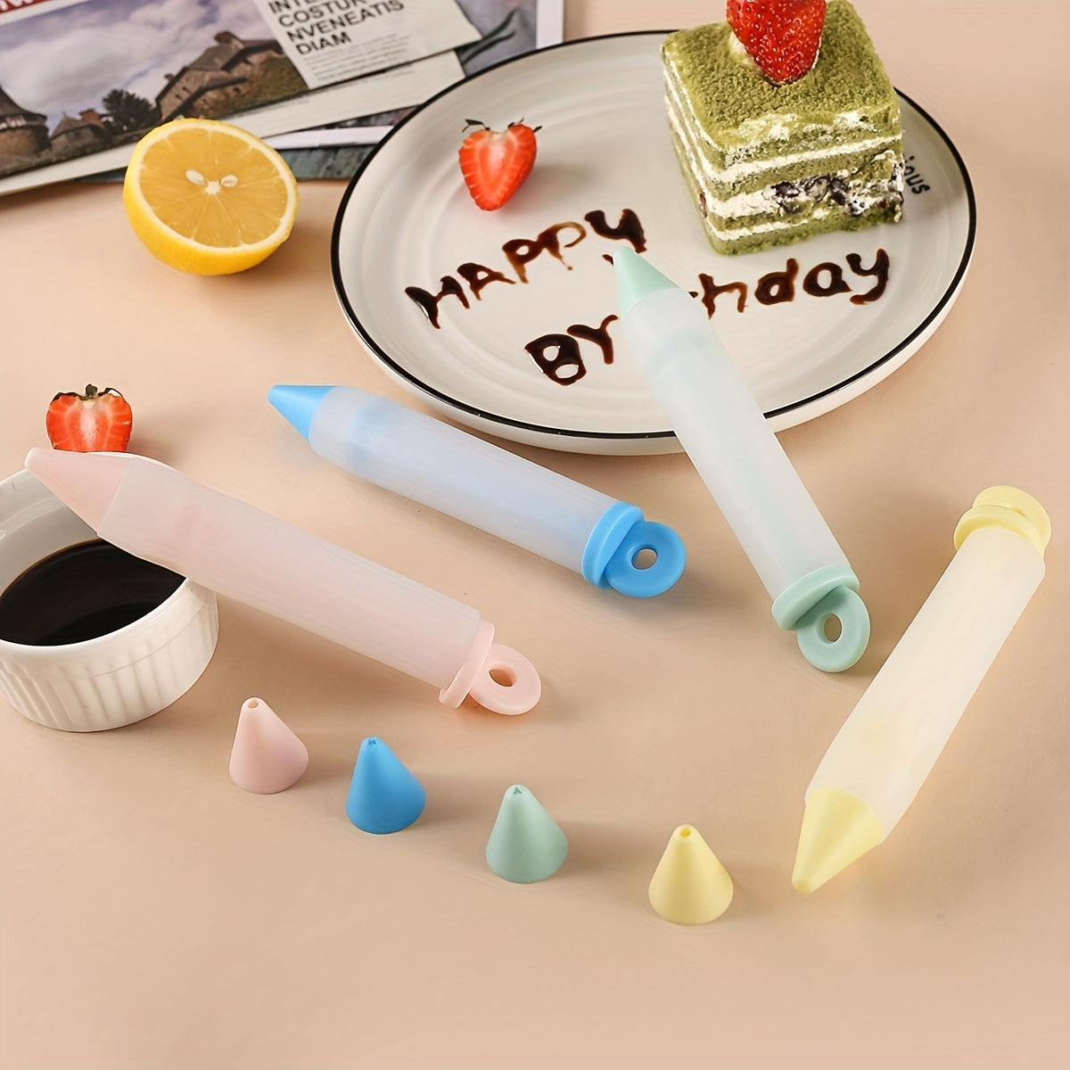 1pcs, Cake Decorating Pens, Cake Icing Pen Silicone Food Writing Pen, Cookie Cream Pastry Decorating Pens