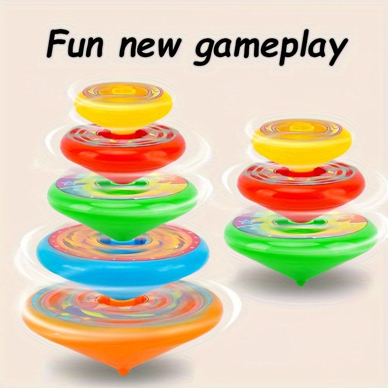 Colorful Spinning Multi-layer Spinning Toy To Play And Battle, 5 Layers Stackable Spinning Toys