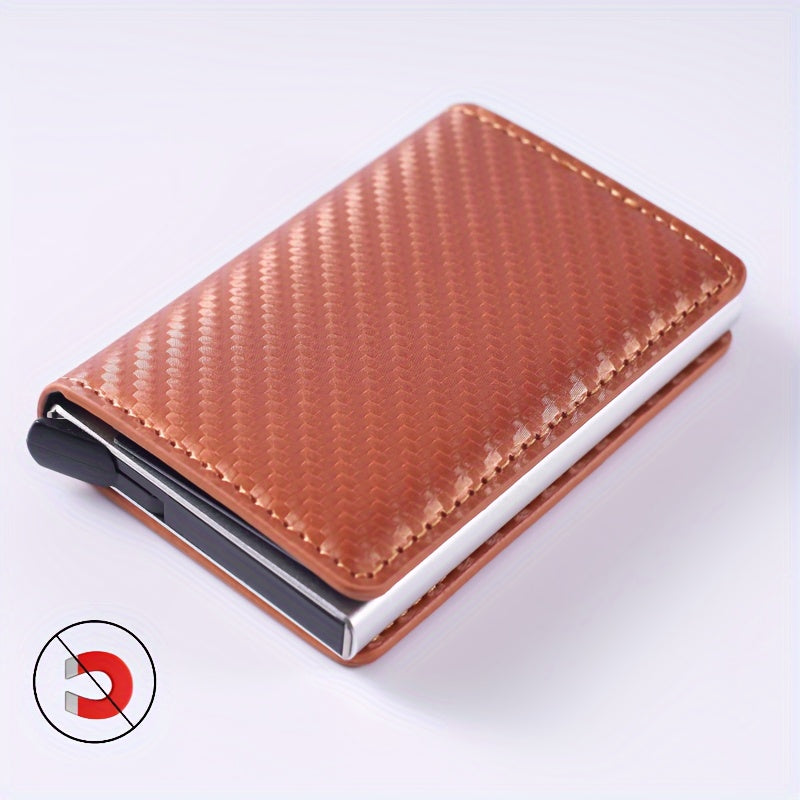 Men's Minimalist Multi-Functional Anti-RFID Blocking Card Holder With 6 Card Slots
