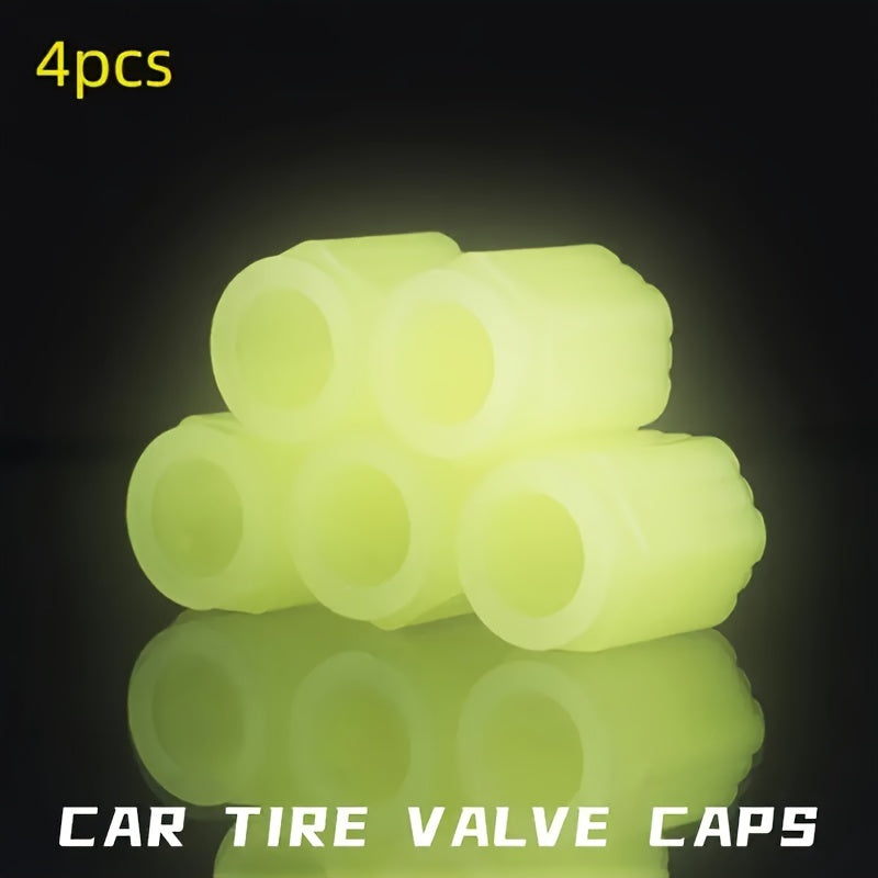 Luminous Bike Tire Valve Caps, Dust-proof Tires Accessories
