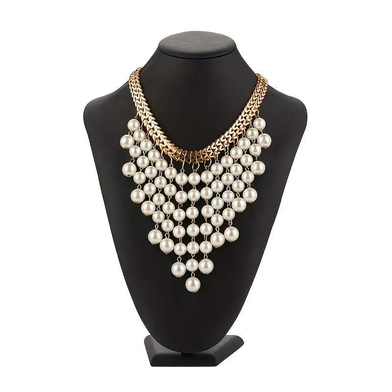 Fashion Pop Jewelry Luxury Tassel Pearl Necklace Pearl Jewelry Women's Necklace