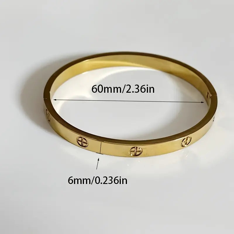 1pc/ 2pcs Cross Pattern Stainless Steel Ring Bangle Set For Men And Women
