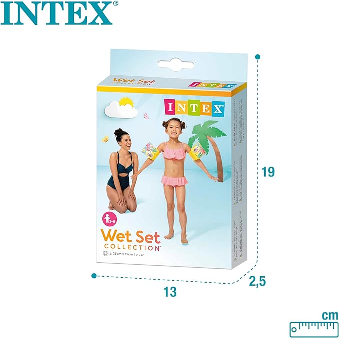 Intex Deluxe Arm Bands, Orange, 3 -6 Years Girls