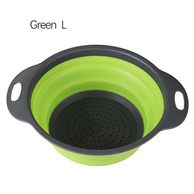 1pcs Collapsible Colander Round,Silicone Kitchen Sink Strainer