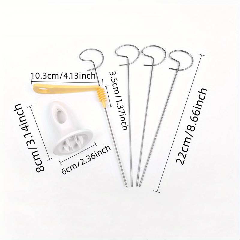 1set Portable Potato BBQ Skewer For Camping Chips Maker Slicer, Potato Spiral Cutter,