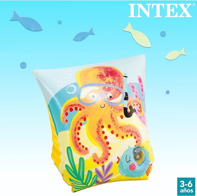Intex Deluxe Arm Bands, Orange, 3 -6 Years Girls