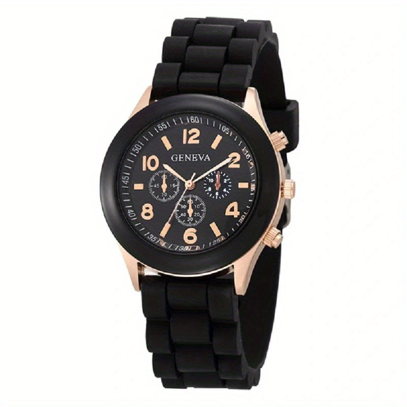 Minimalist Silicone Casual Quartz Watch Women Crystal Silicone Watches Wrist Watch
