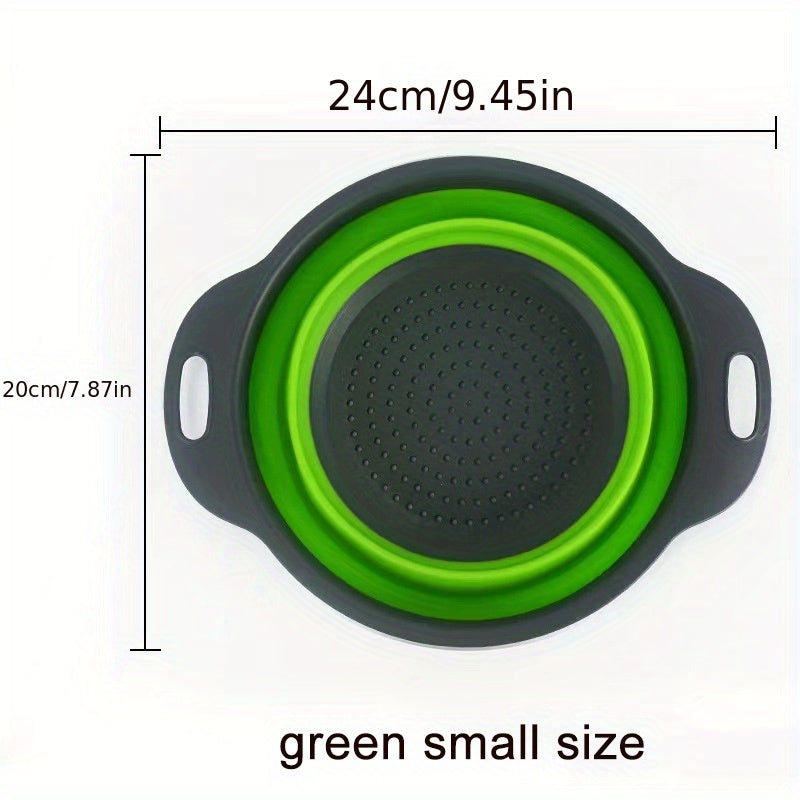 1pcs Collapsible Colander Round,Silicone Kitchen Sink Strainer