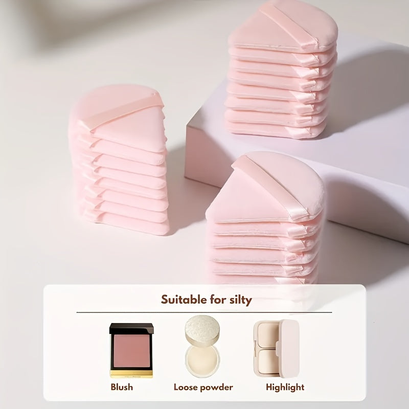 6 pcs Soft Triangle Powder Puffs for Loose Powder, Mineral Powder