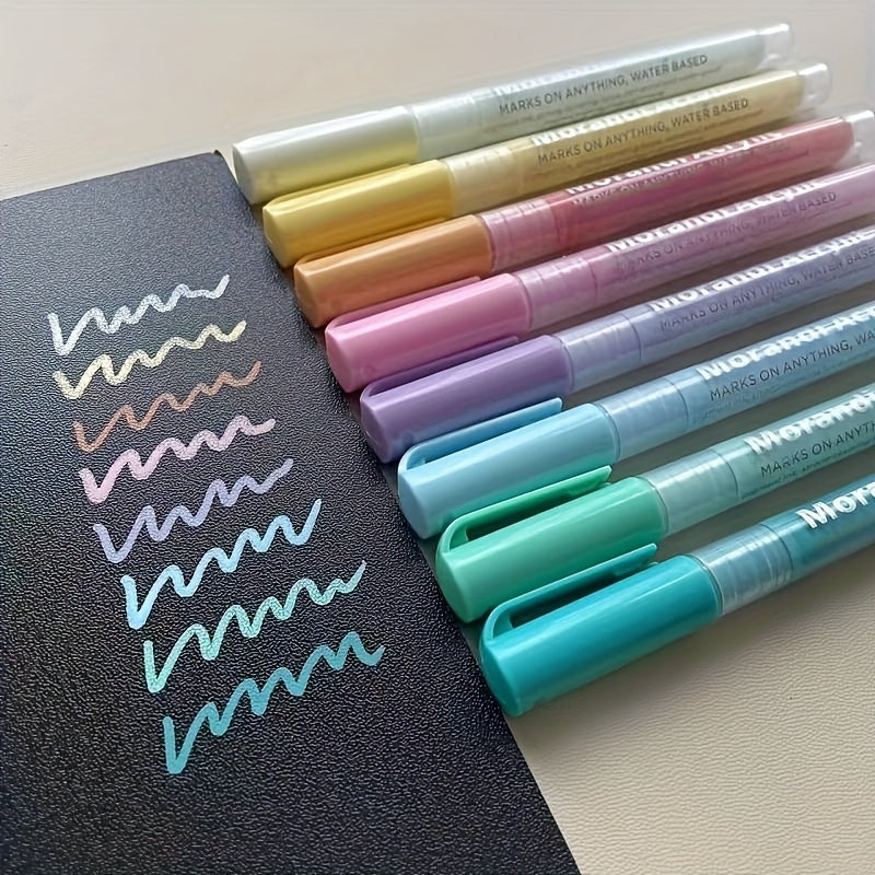 8pcs Bright Color Acrylic Marker Paint Pen Set