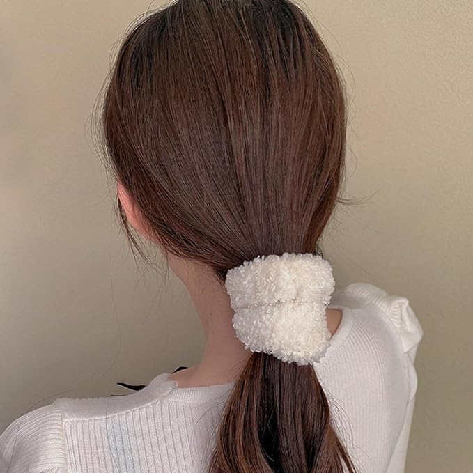 Set/7PCS Plush Scrunchies Soft Large Intestine Hair Ring