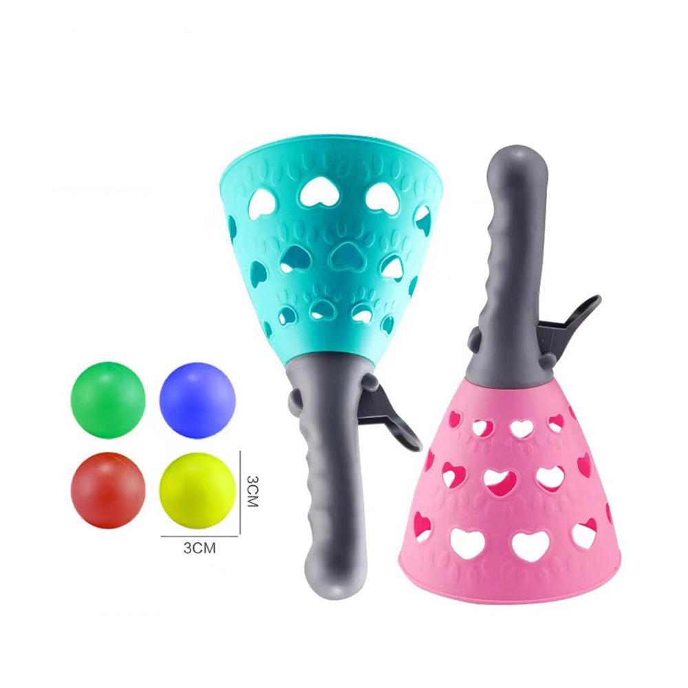 Outdoor Indoor Game Activities For Kids And Families, Pop-pass-catch Games, With 2 Catch Launcher Baskets And 6 Balls, Yard Games