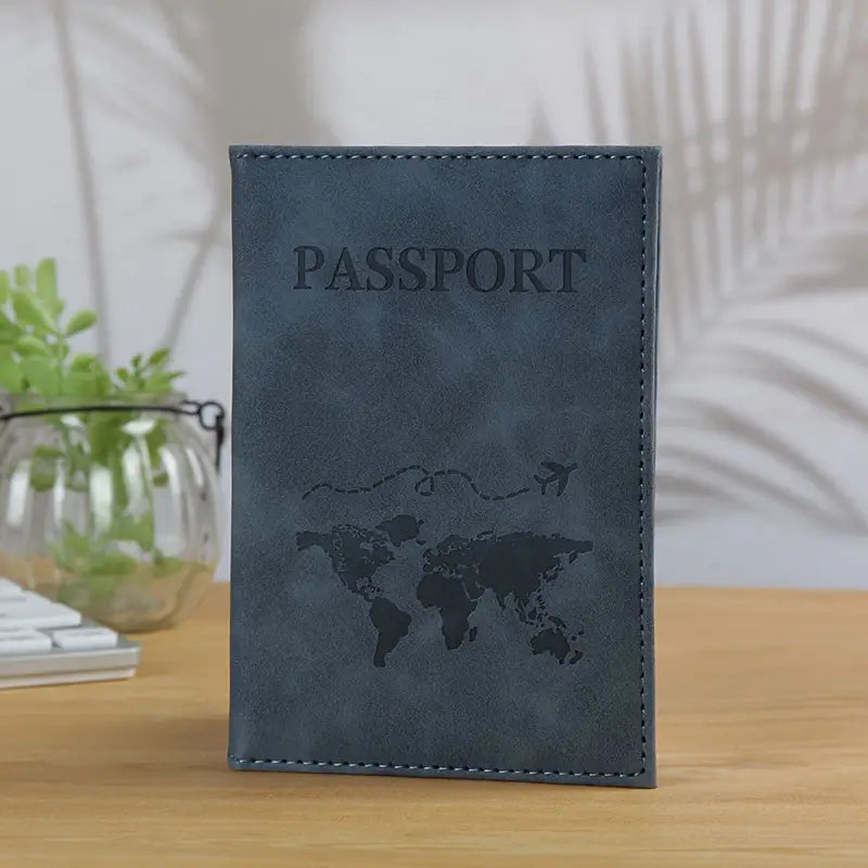 Simple PU Leather Passport Holder, Ticket Holder