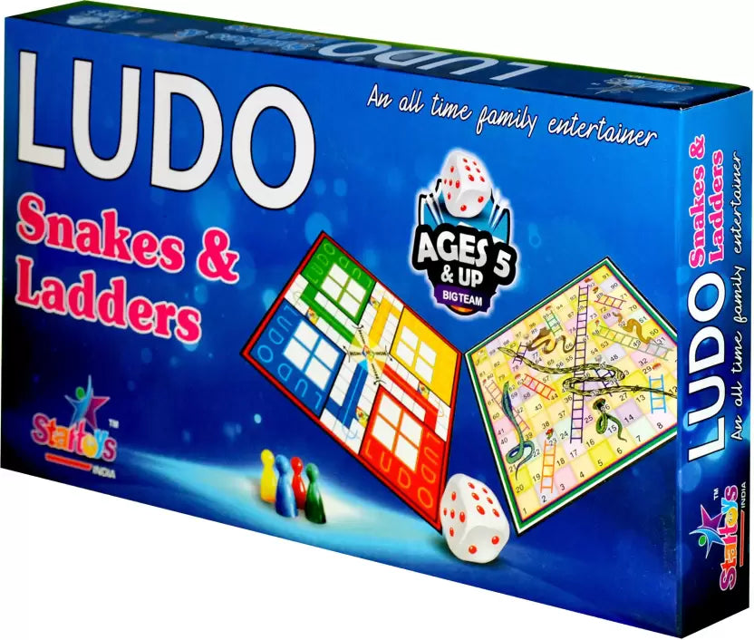 Big Size Ludo and Snakes & Ladder Indoor Board Games for Family, Kids