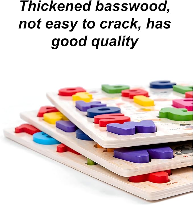 English Alphabet Puzzle Board | Wooden Abc Letters Jigsaw Puzzle Board