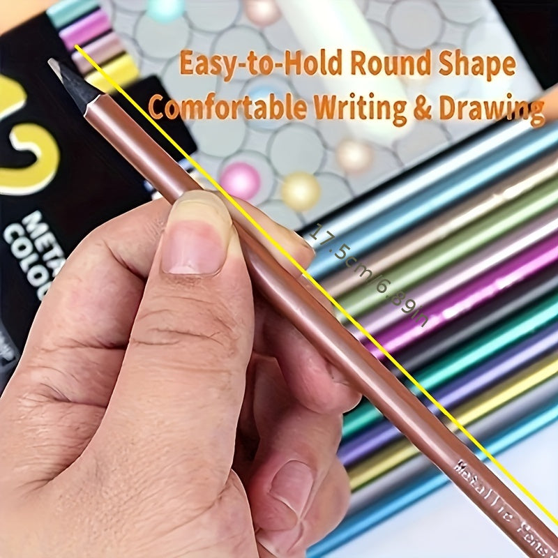 12pcs Art Supplies Colored Pencil Colored Sketching Drawing Pencil