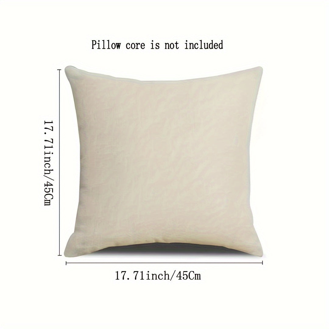 4pcs Spring Wildflowers Home Sweet Home Throw Pillow Covers, 45.72x45.72 Cm