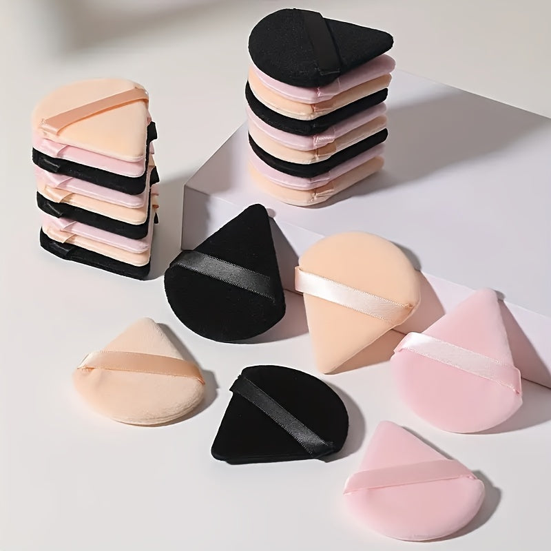 6 pcs Soft Triangle Powder Puffs for Loose Powder, Mineral Powder