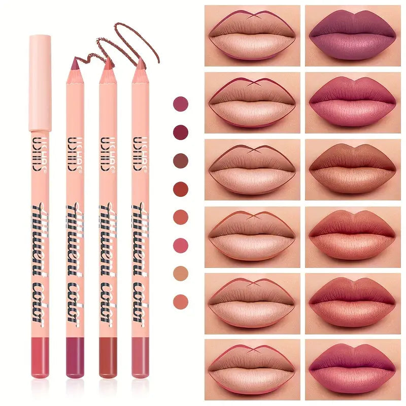 Matte Lip Liner, Natural Look, Long-Lasting, Waterproof, Smooth Application