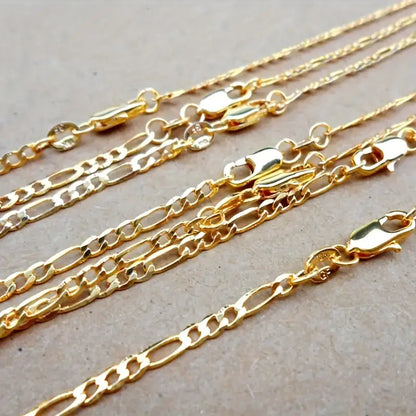 20 inch Fashion 4mm Flat Chain Necklace, Gold-plated Jewelry