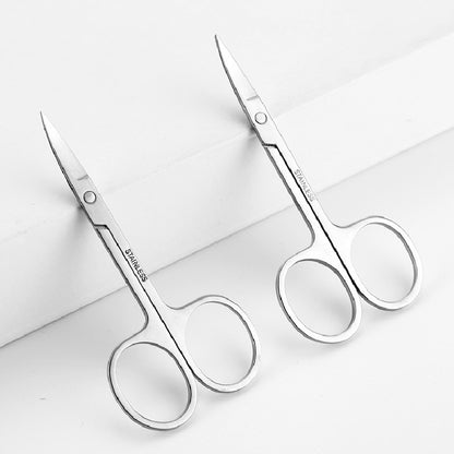 Stainless Steel Eyebrow Scissors Facial Hair Small Grooming Scissors - Eyebrow, Nose Hair & Beard Trimming Scissors For Men And Women
