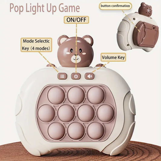 Bear Pocket Game For Kids, Quick Push Bubble Competitive Decompression Game Console