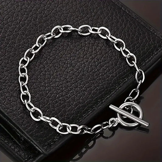 OT Buckle Link Chain Bracelet Hip Hop Style