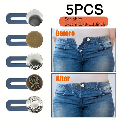 5pcs Jeans Waist Size Change Artifact Waist Expansion Button
