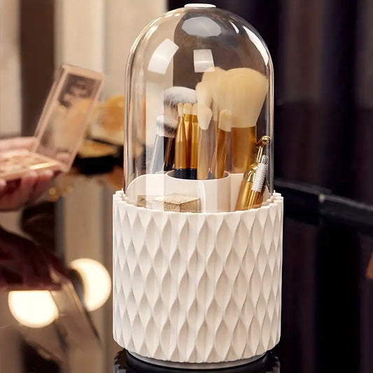 1pc Makeup Brush Storage Box, 360° Rotating Pen Holder