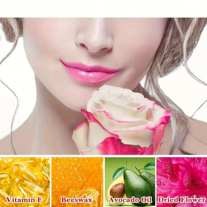 Cup Transparent Golden Foil Discoloration Lipstick Makeup Dry Flowers Moisturize Lip