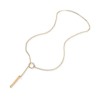 1pcs Metal Stick Pendant Necklace