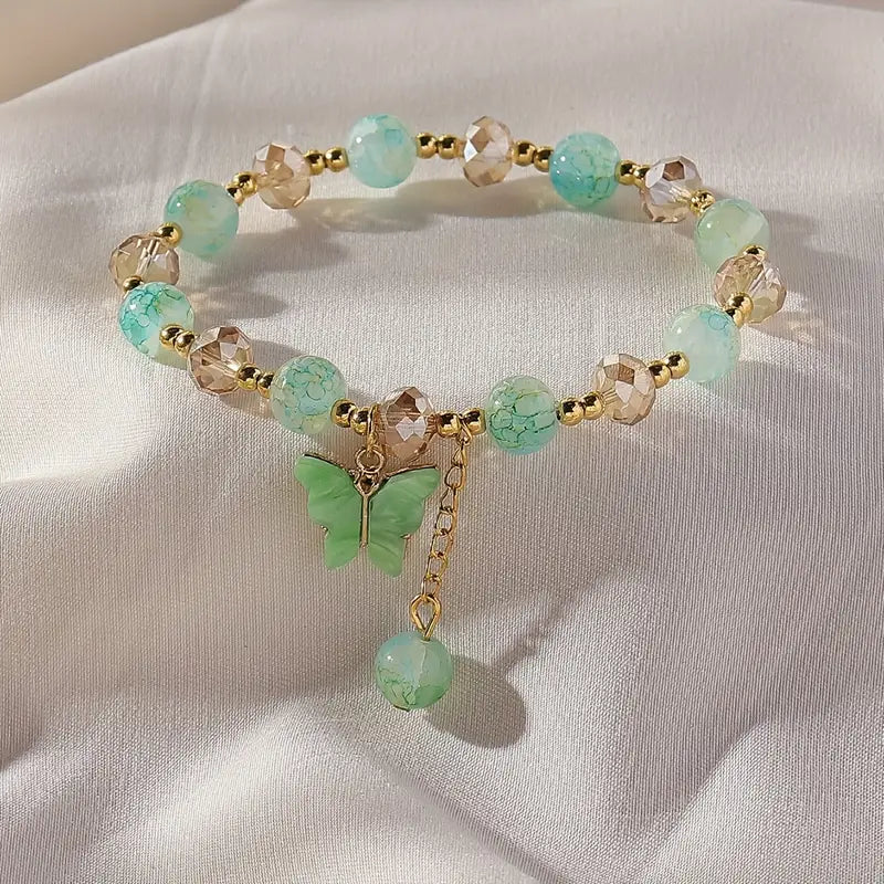 Y2K Style Beads Bracelet Butterfly Shape