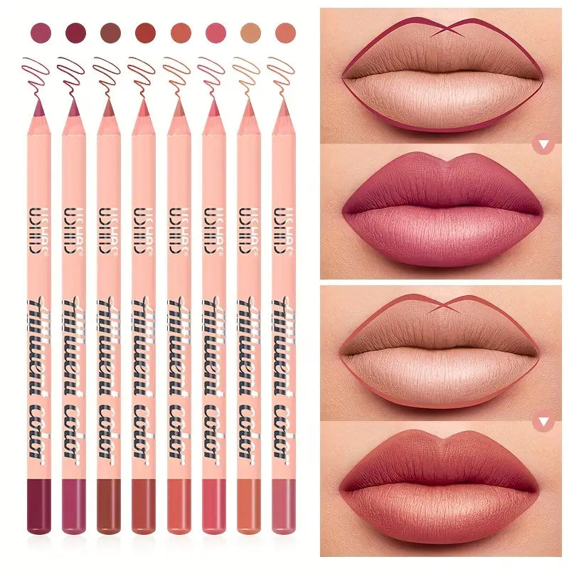 Matte Lip Liner, Natural Look, Long-Lasting, Waterproof, Smooth Application