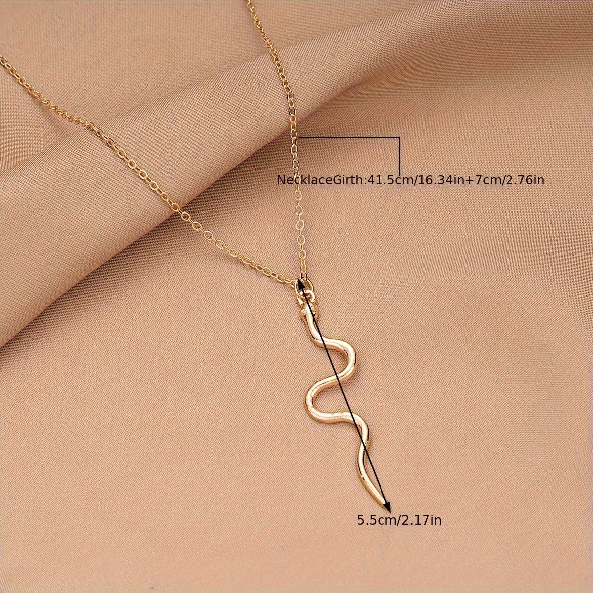 Simple Snake Pendant Necklace Ladies Daily Dating Holiday Jewelry Ornament For Women