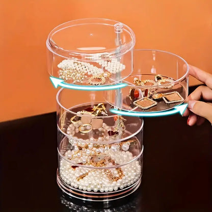 1pc Multi-layer Rotation Storage Box For Jewelry- 5 layers