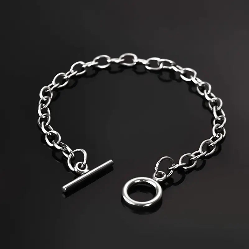 OT Buckle Link Chain Bracelet Hip Hop Style