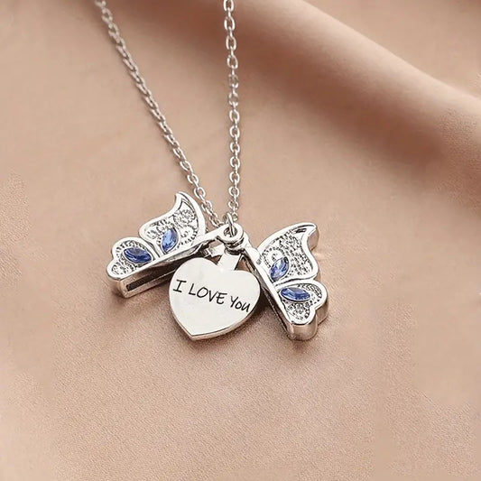 1pc Fashion Classic Openable Butterfly Pendant Necklace