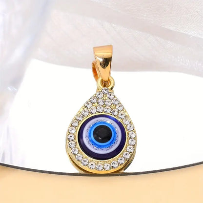 1pc Unique Round Drop Devil's Eye Pendant Alloy Turkish Blue Eye Pendant