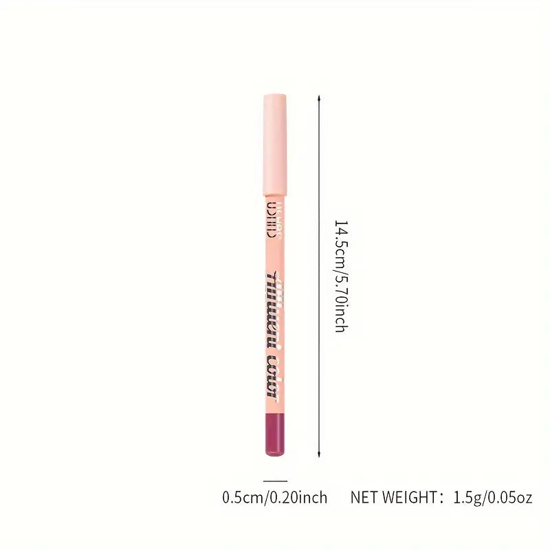 Matte Lip Liner, Natural Look, Long-Lasting, Waterproof, Smooth Application