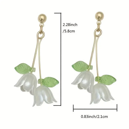 Exquisite Lily Of The Valley Pendant Dangle Earrings