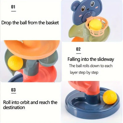 Children's Ramp Toy Basketball Track- 5 Layers- 5 Balls