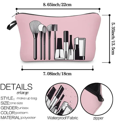 Cosmetic Bag for Women - Water Resistant Travel Toiletry Organizer with Zipper